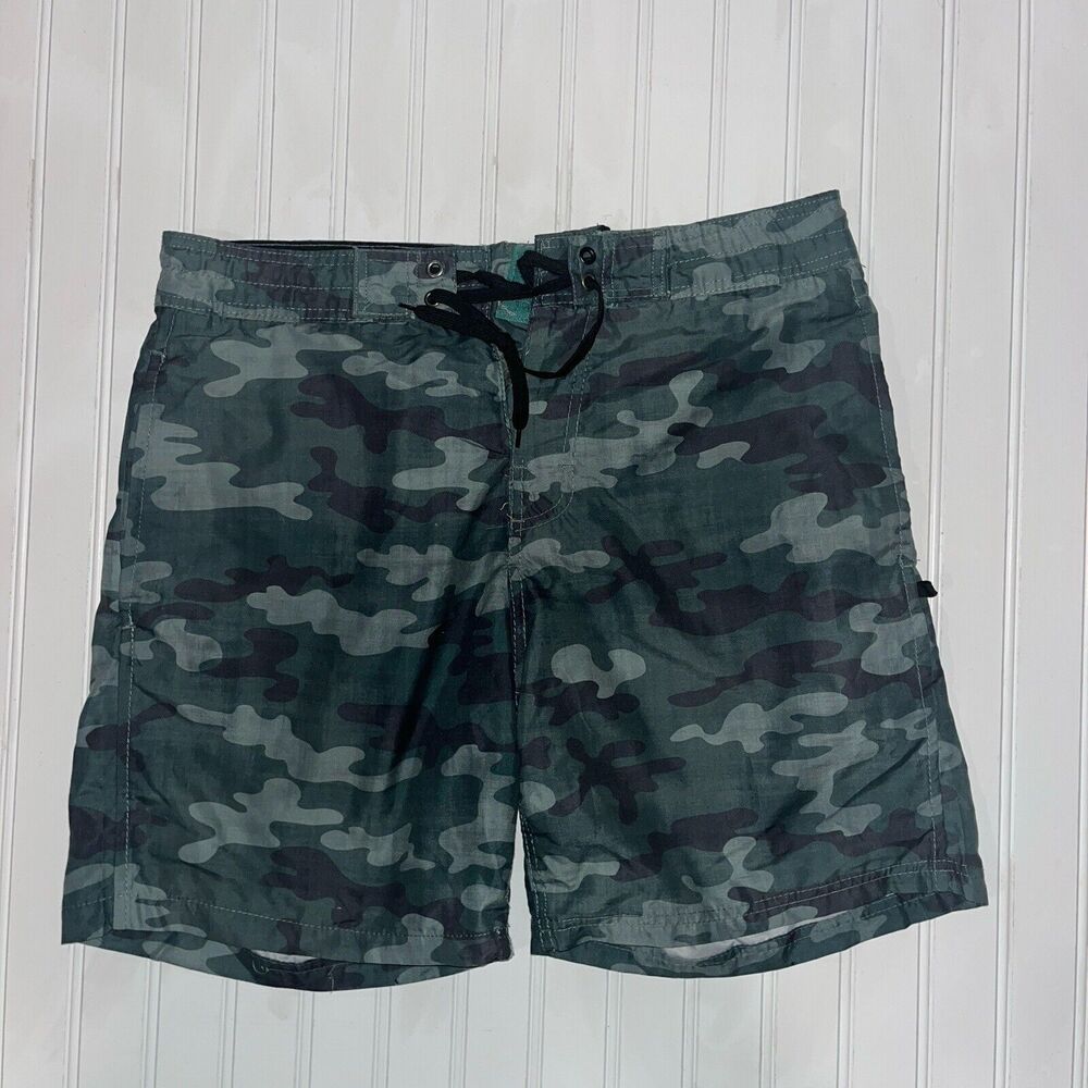 Shark Tee Men’s Board Camo 19” Shorts 32 Pockets Beach Swim Casual Vacation